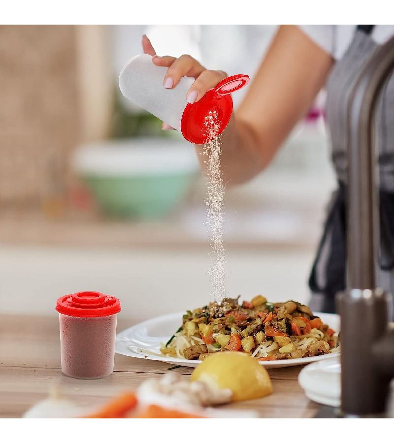 Light Green Salt and Pepper Bottle Airtight Spice Jar for Camping Outdoor Kitchen Travel - Image 2