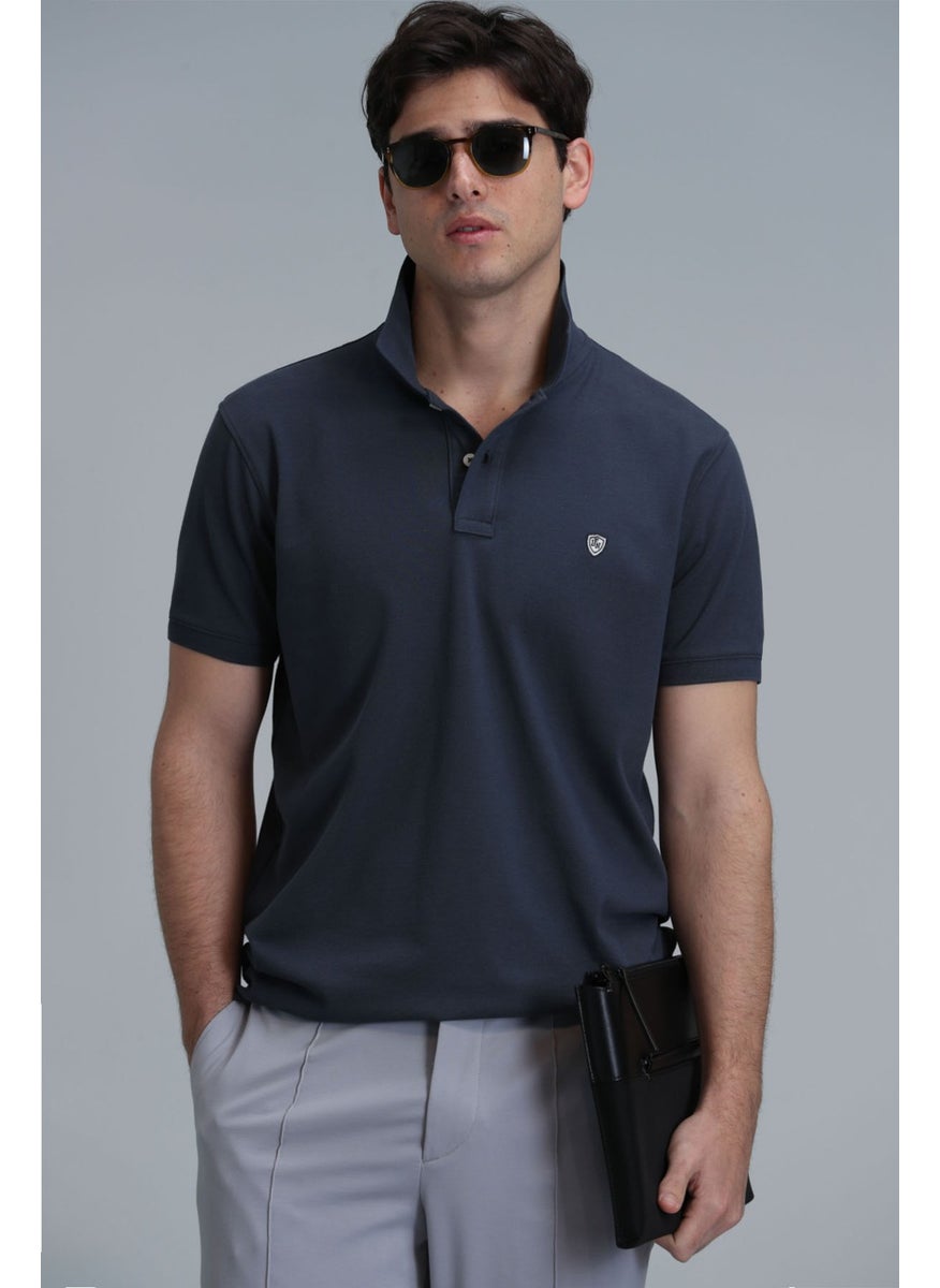 Lufian - Men's Laon Smart Polo T-Shirt 111040164 Anthracite - Image 1