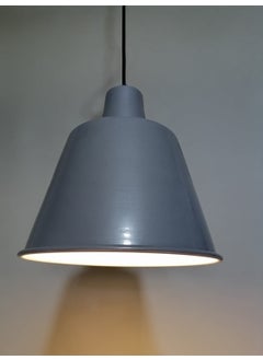 Riolight Retro Gray White Inside Single Metal Pendant Lamp  - Image 1
