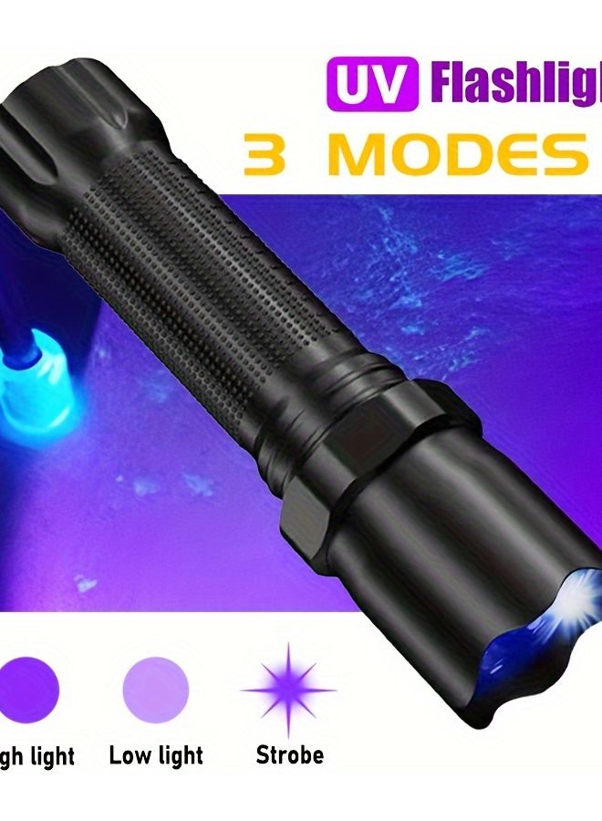 USB Rechargeable Mini UV Flashlight 395nm For Pet Urine Stains Resin Curing - Image 5