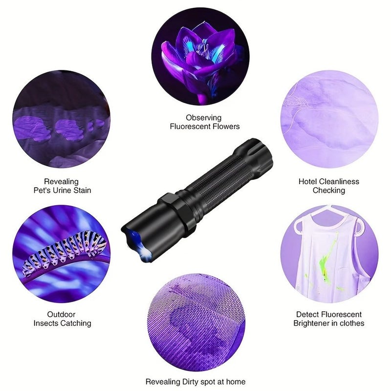 USB Rechargeable Mini UV Flashlight 395nm For Pet Urine Stains Resin Curing - Image 3