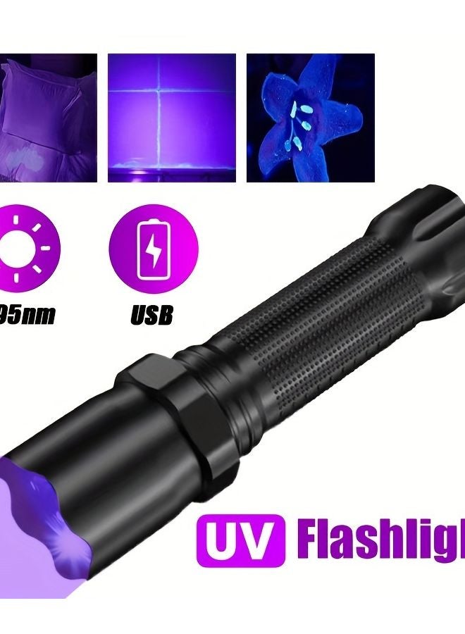 USB Rechargeable Mini UV Flashlight 395nm For Pet Urine Stains Resin Curing - Image 2