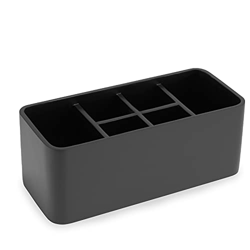 SZYRL Toothbrush Holder for Bathrooms Toothpaste Holder Stand Bathroom Organizer for Toothbrush Makeup Brushes Holder (Black) - Image 1