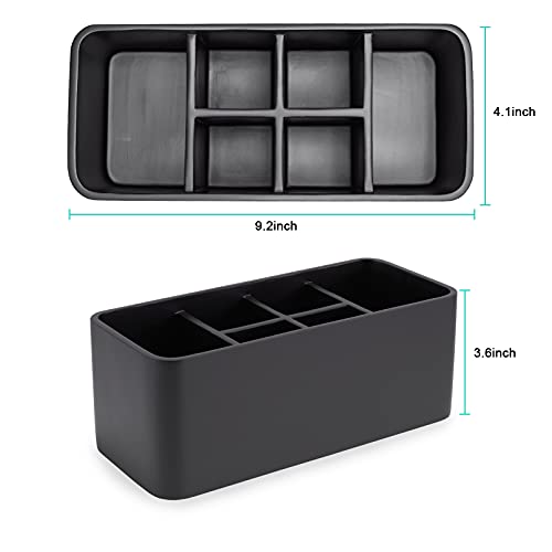 SZYRL Toothbrush Holder for Bathrooms Toothpaste Holder Stand Bathroom Organizer for Toothbrush Makeup Brushes Holder (Black) - Image 2