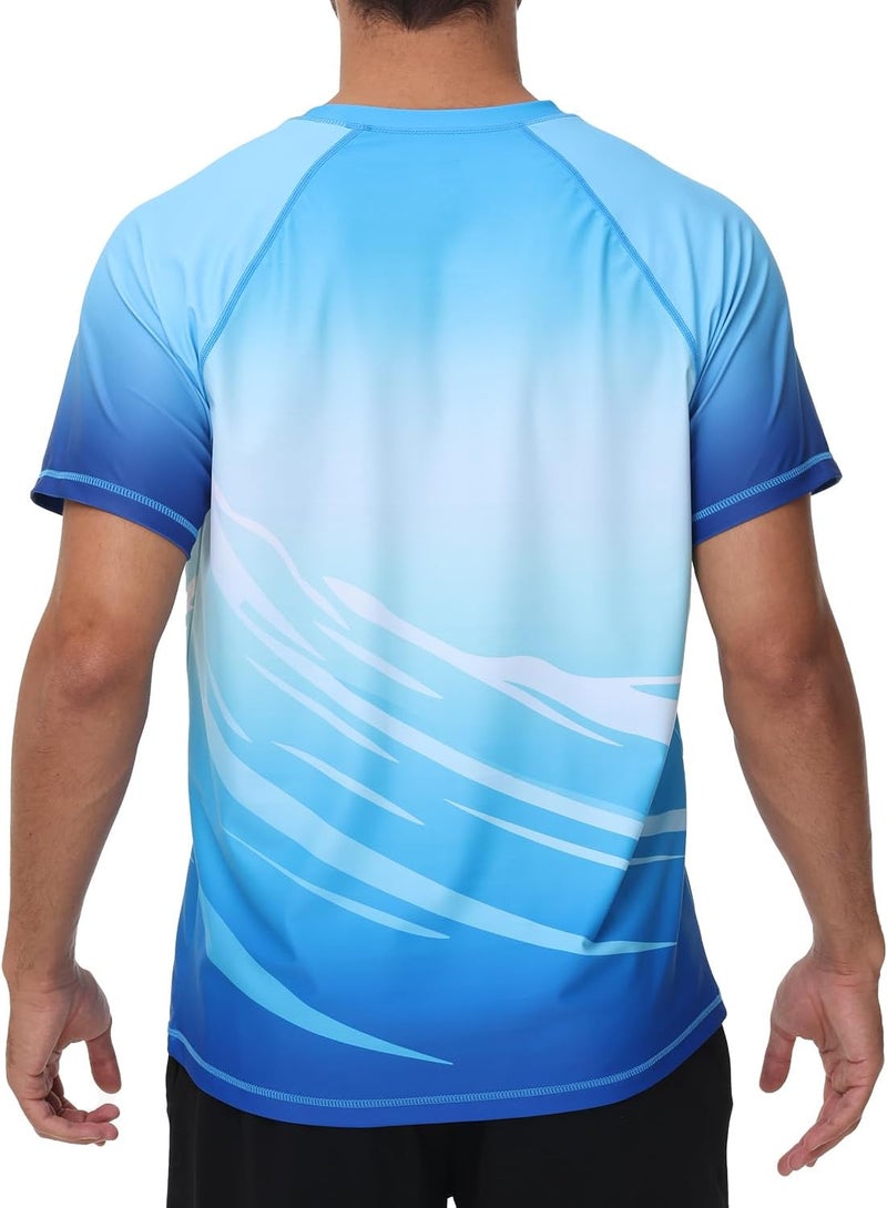VAYAGER Men's Swim Shirts Rash Guard UPF 50+ T Shirts Quick Dry Loose Fit Water Surfing Shirt - Image 2