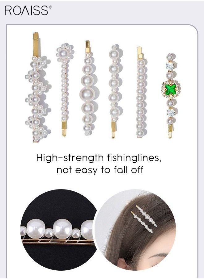 roaiss 28Pcs Macaron Hair Clips for Women, Acrylic Pearl Metal Hair Pins Sweet Hair Barrettes for Ladies and Girls, Fashion Headwear Styling Tools Hair Accessories Set for Party Wedding Daily Wear  - Image 5