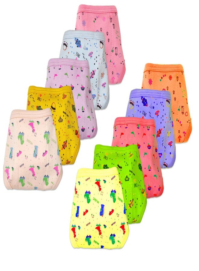 MURLI 100% Pure Cotton Cloth Hosiery Single Layered Nappy/Diaper/Langot U Shaped Washable and Reusable for new born baby | Assorted Multicolor | Extra Absorbent & Wide (6-12 Months) (Pack of 10 pcs.) - Image 2