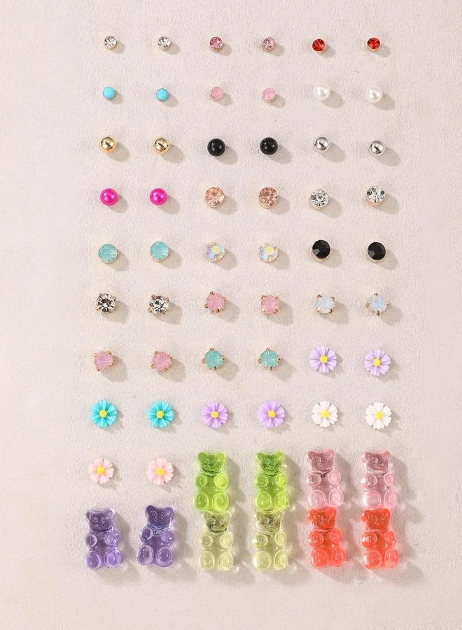 تايك تو Set of 30 - Studs and Bear Dangle Earrings