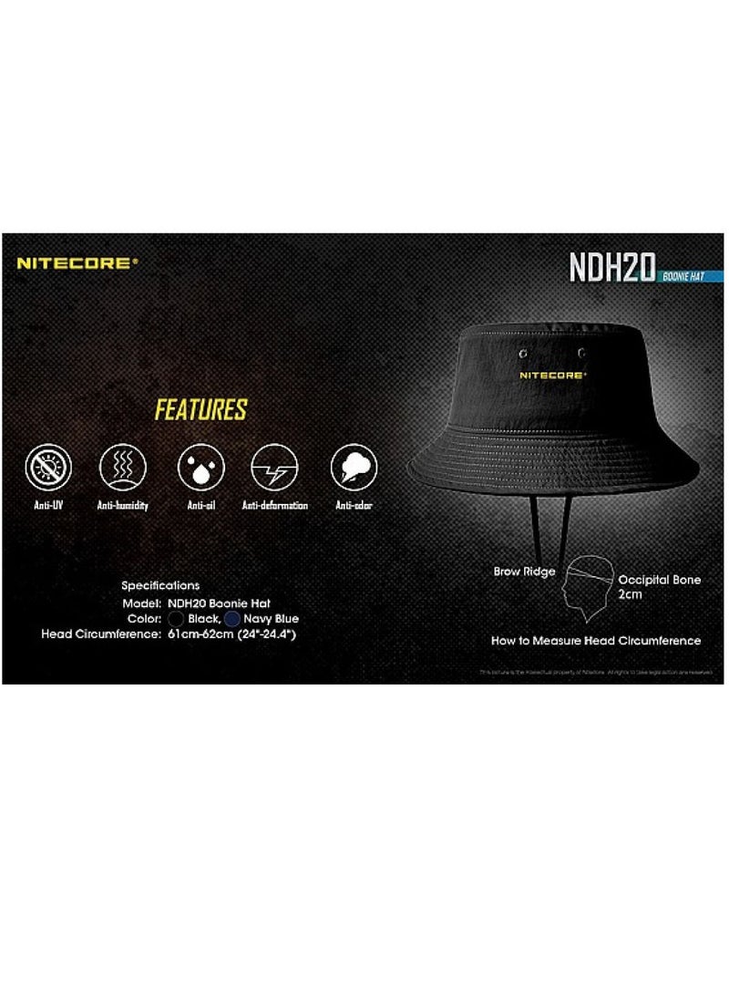 نايت كور - نيتكور NDH20 بوني هات – خفيف الوزن، قابل للتنفس، بتقنية النانو فابريك، تقنية التجفيف أحادي الاتجاه، مقاوم للأشعة فوق البنفسجية والماء، جيب مخفي، حزام ذقن قابل للتعديل، قبعة تكتيكية خارجية للمخيمات، المشي لمسافات طويلة، الرحلات والمغامرات الرياضية – تصميم متين ومريح للارتداء طوال اليوم - Image 1