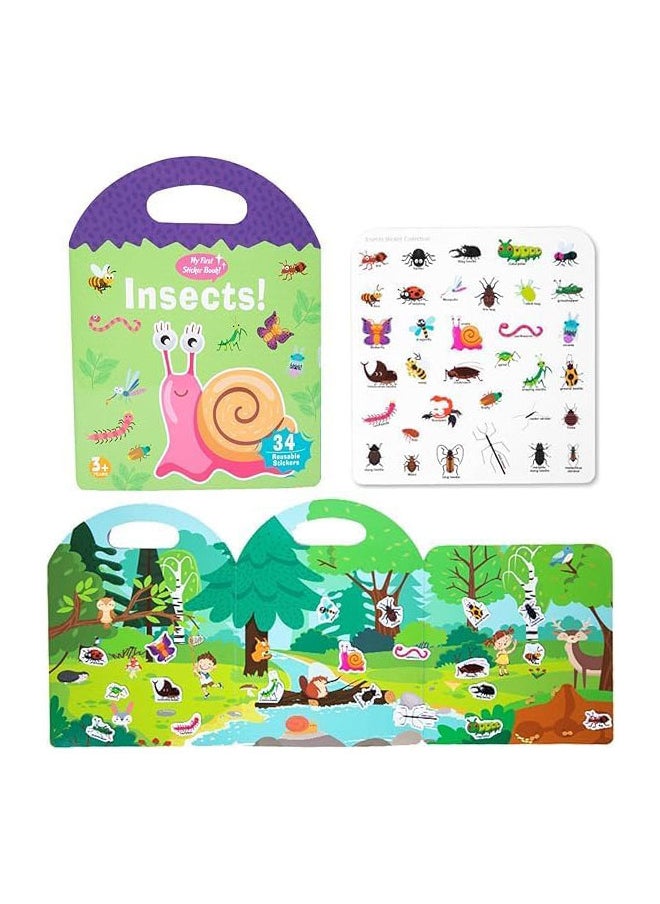 Generic - Pack of 3 Portable Jelly Stickers Books - Reusable Jelly Stickers for Toddler kids girls and boys - Image 1