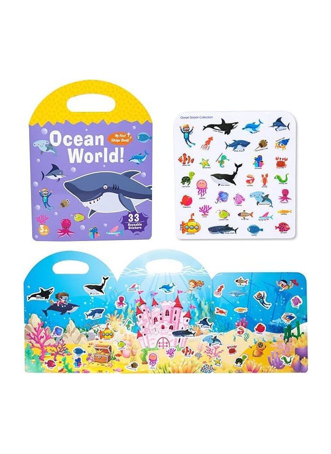 Generic - Pack of 3 Portable Jelly Stickers Books - Reusable Jelly Stickers for Toddler kids girls and boys - Image 1