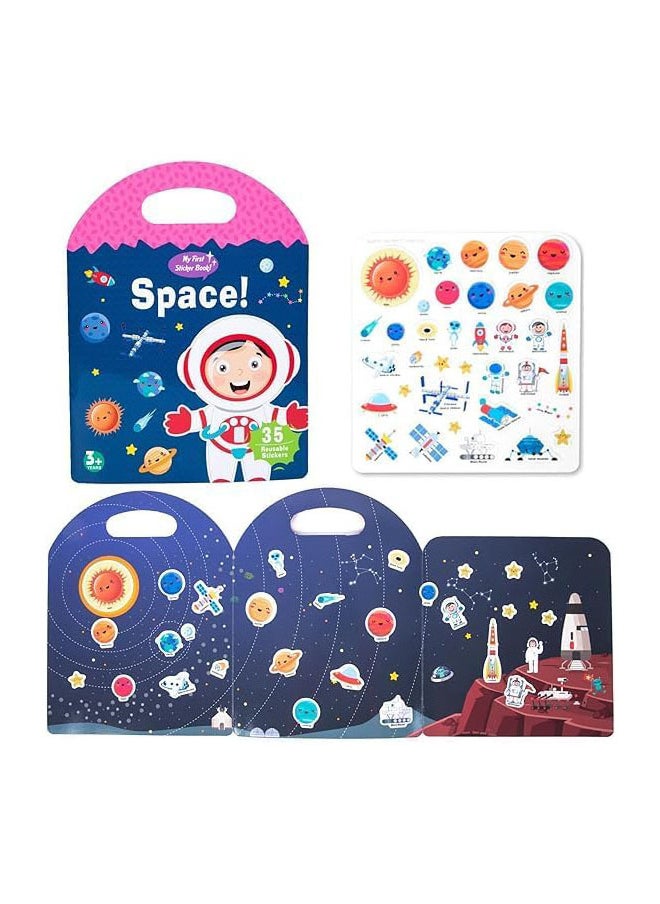Generic - Pack of 3 Portable Jelly Stickers Books - Reusable Jelly Stickers for Toddler kids girls and boys - Image 1
