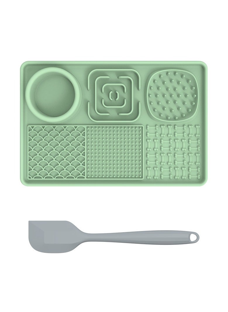 general Dog and cat licking pad with suction cup with scraper for food and water, perfect silicone feeding pad for anxiety relief, suitable for butter, food, yogurt, peanuts (30×20cm) - Image 1
