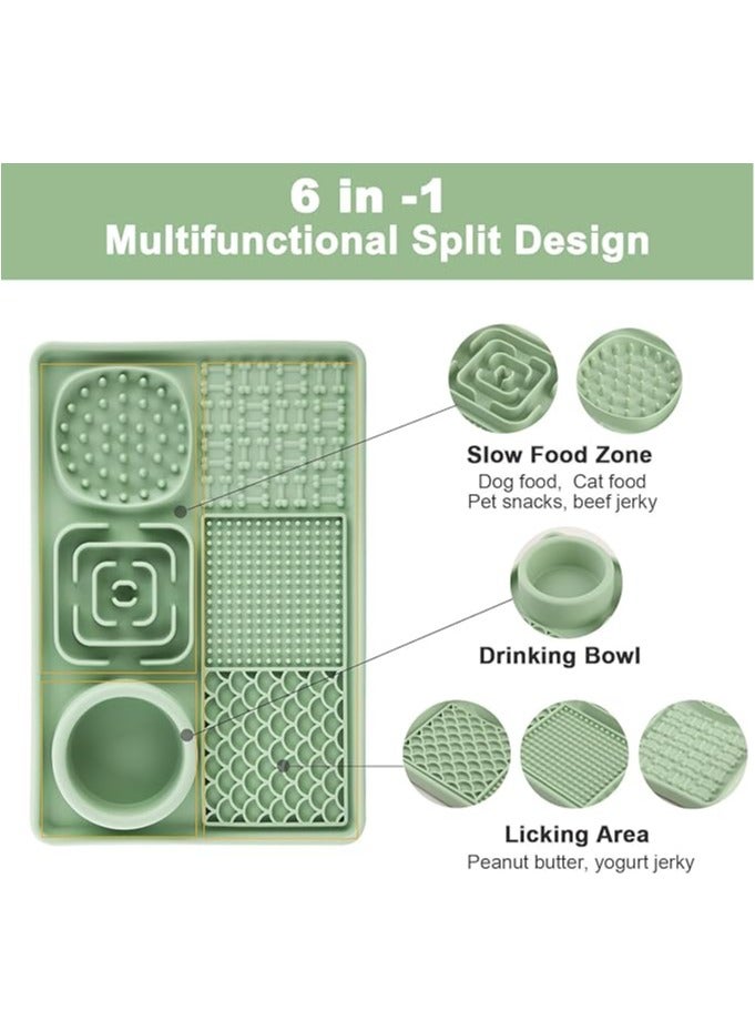 general Dog and cat licking pad with suction cup with scraper for food and water, perfect silicone feeding pad for anxiety relief, suitable for butter, food, yogurt, peanuts (30×20cm) - Image 2