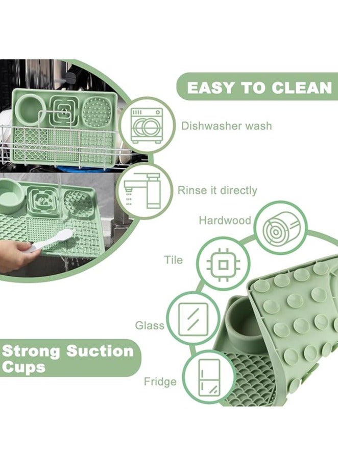 general Dog and cat licking pad with suction cup with scraper for food and water, perfect silicone feeding pad for anxiety relief, suitable for butter, food, yogurt, peanuts (30×20cm) - Image 5