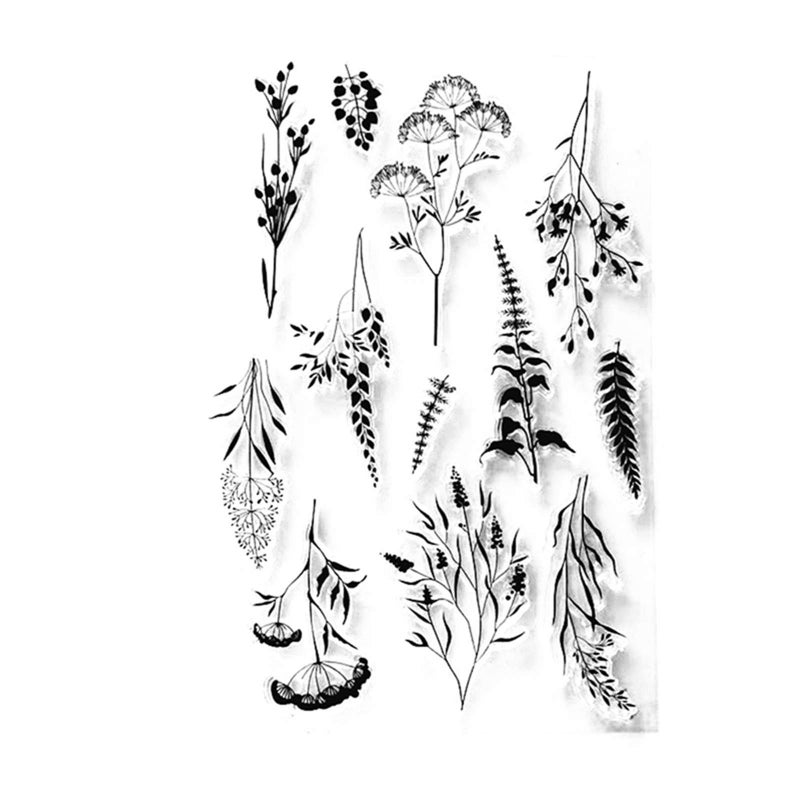 Arrietty DIY Flowers Leaves Clear Stamps for Cards Making Decoration Clear Stamps and DIY Scrapbooking Crafting