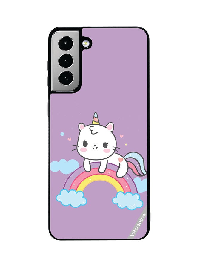VR CREATIVE Protective Case Cover For Samsung Galaxy S21 FE 5G Unicorn Design Multicolour - Image 1