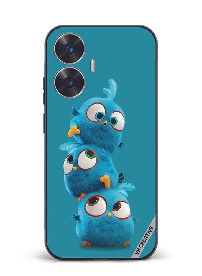 VR CREATIVE Protective Case Cover For Realme C55 Fur Cartoon Design Multicolour - Image 1
