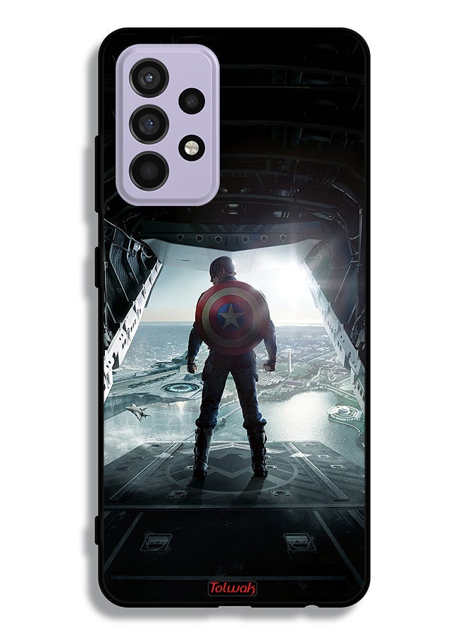 Tolwak Samsung Galaxy A52 4G Protective Case Cover Portrait Display Captain America - Image 1