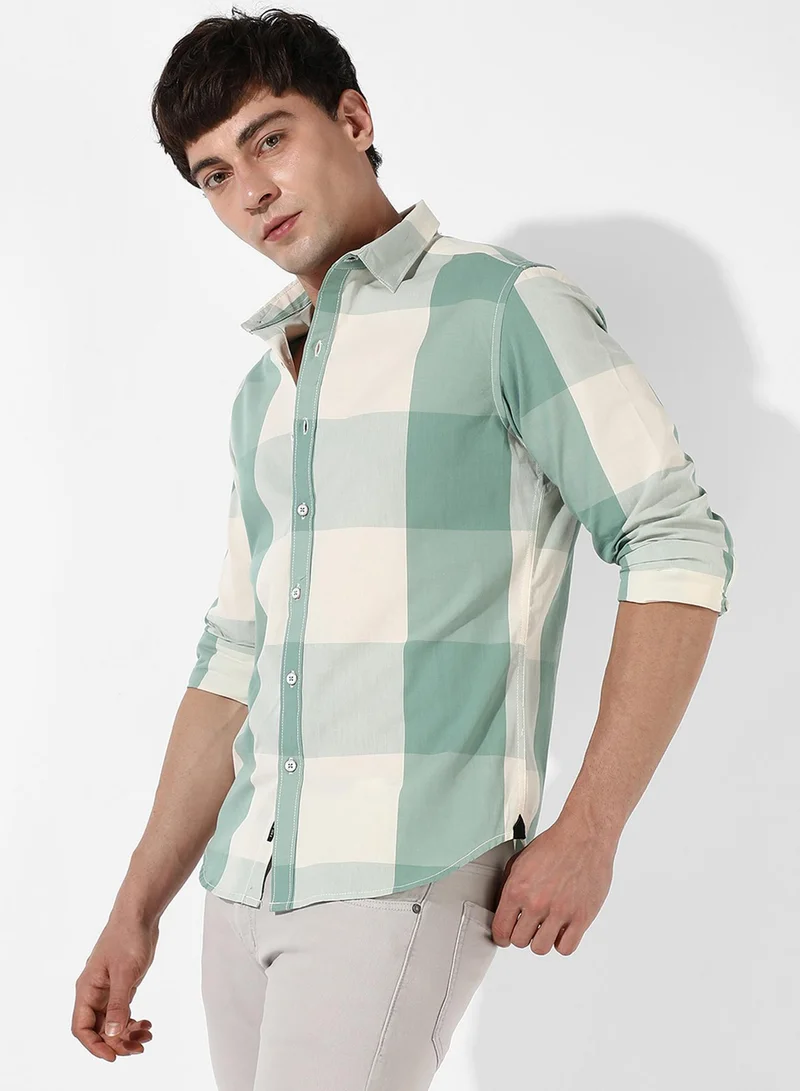 Campus Sutra Men's Cotton Buffalo Check Shirt