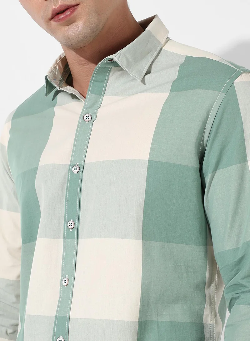 Campus Sutra Men's Cotton Buffalo Check Shirt