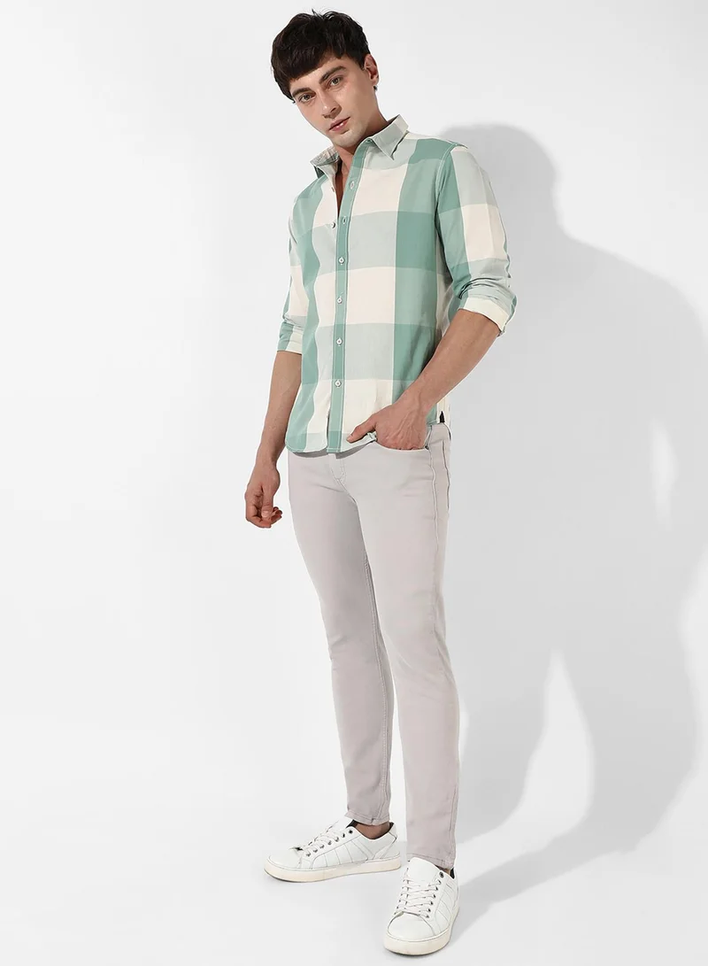 Campus Sutra Men's Cotton Buffalo Check Shirt