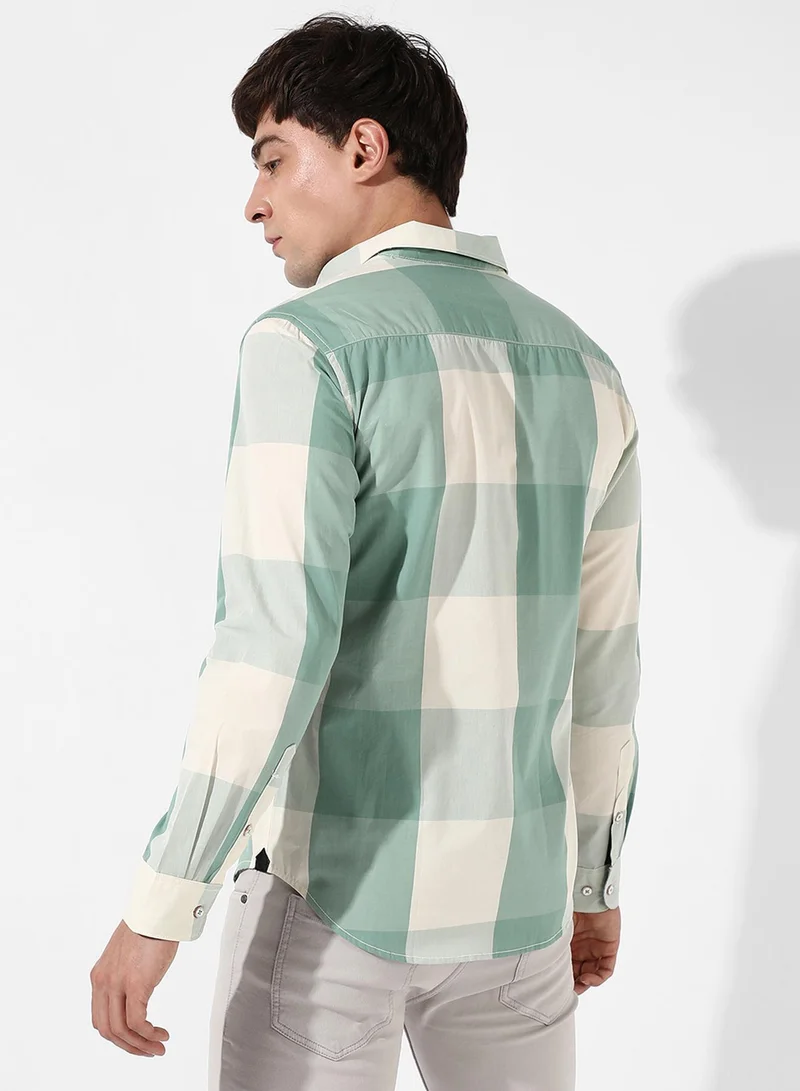 Campus Sutra Men's Cotton Buffalo Check Shirt