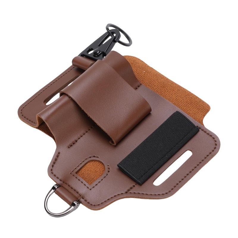 Yoidesu Utility Belt Pouch Pu Leather Brown Multitool Holder Scratch Resistant Belt Hole Design Hiking - Image 5