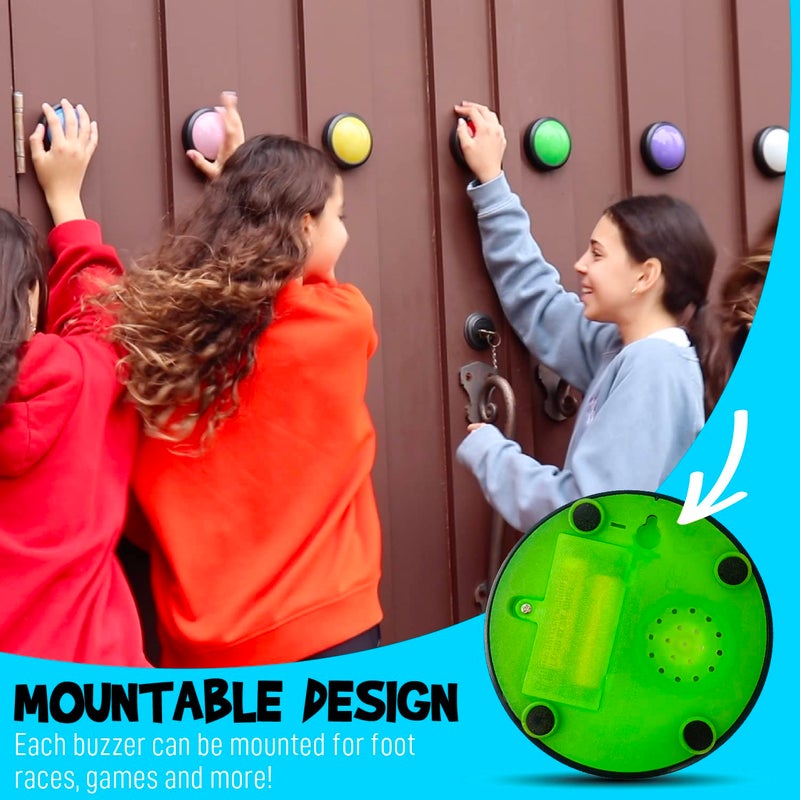 Teacher's Choice 8 Player Light Up Game Buzzer System | Displays The Winning Player | Loud  Unique Sounds for Each Buzzer  Great for Trivia Games  Family Feud  Jeopardy  Competition  Spelling Bees - Image 3