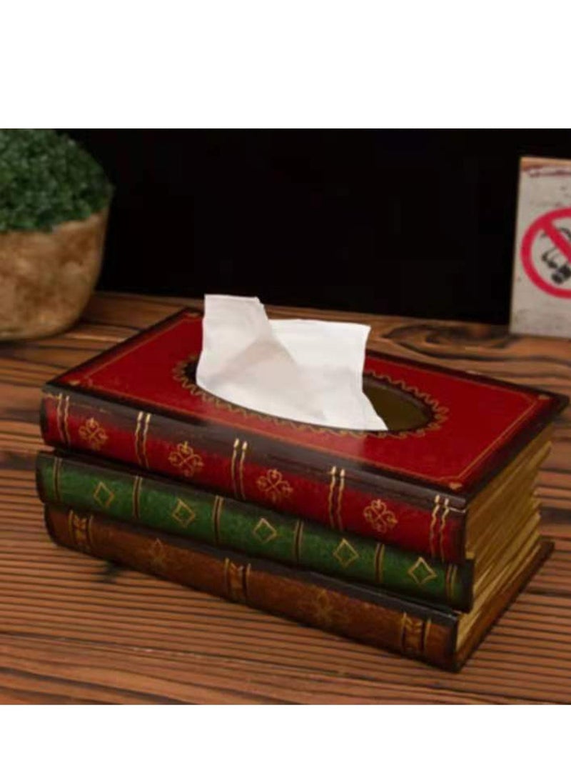 LINGWEI - Tissue Case Book Shape Napkin Holder Multicolour 26x10x16cm - Image 1