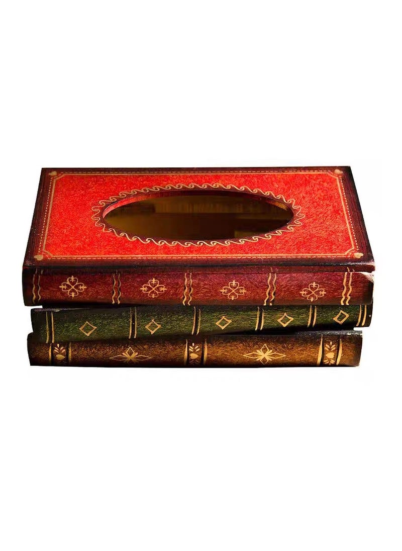 LINGWEI - Tissue Case Book Shape Napkin Holder Multicolour 26x10x16cm - Image 1