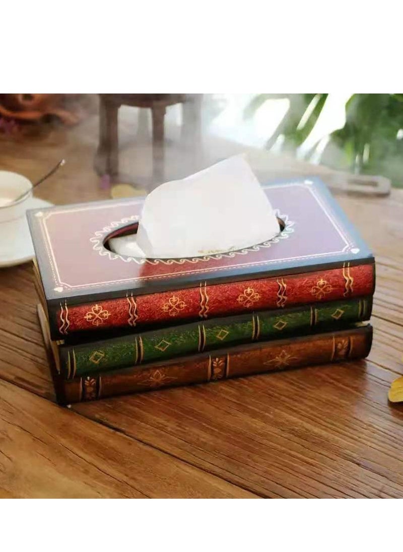 LINGWEI - Tissue Case Book Shape Napkin Holder Multicolour 26x10x16cm - Image 1