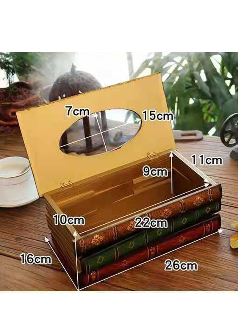 LINGWEI - Tissue Case Book Shape Napkin Holder Multicolour 26x10x16cm - Image 1