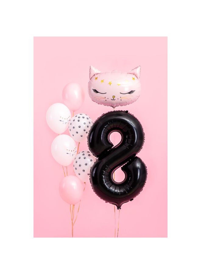 PartyDeco Foil Balloon Number ''8'', 86cm, black  - Image 2