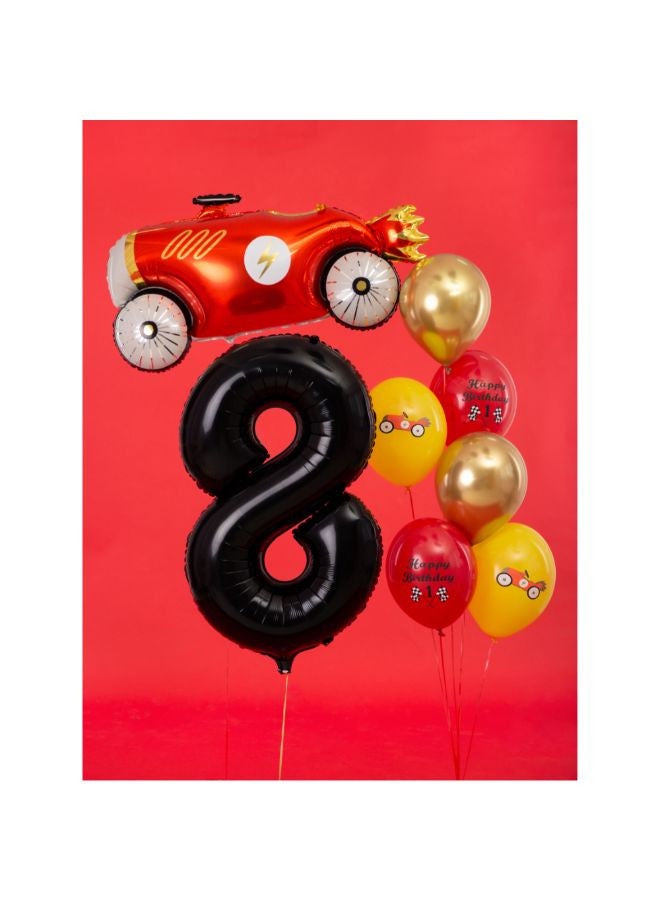 PartyDeco Foil Balloon Number ''8'', 86cm, black  - Image 3