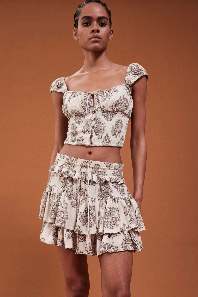 H&M Flounced mini skirt