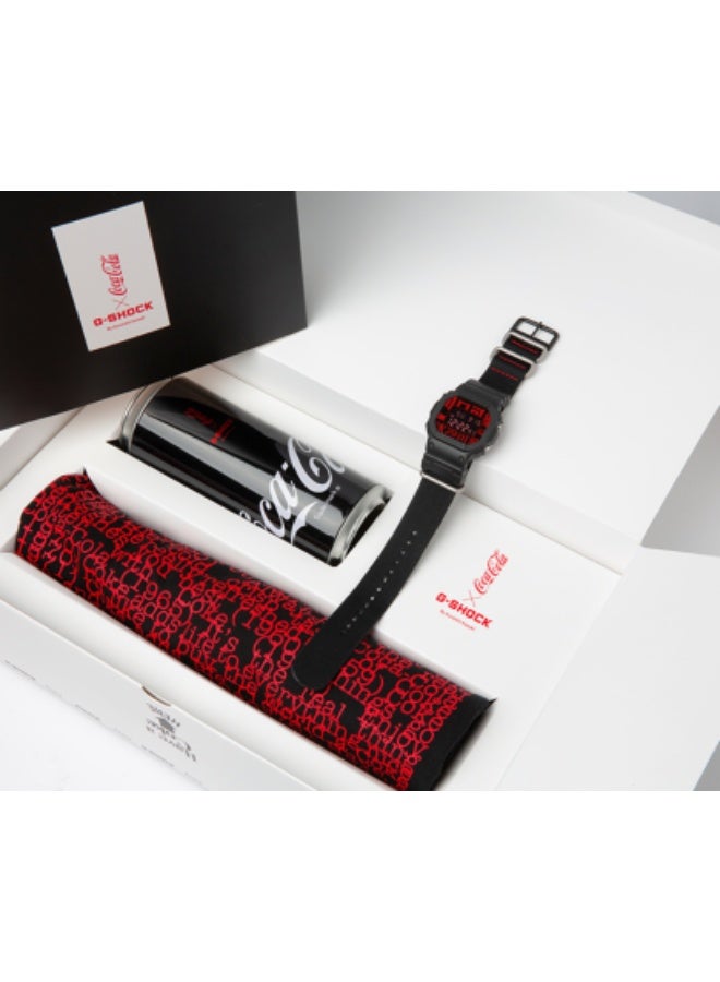 جي شوك x Coca-Cola Limited Edition Digital Quartz Watch DW-5600COCA19-1, 48.9 mm Black Graphics Dial, Resin Case, 200 m WR - Image 5