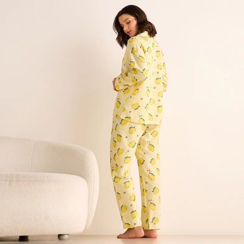 Aadaraya Lemon Print Pyjama Set