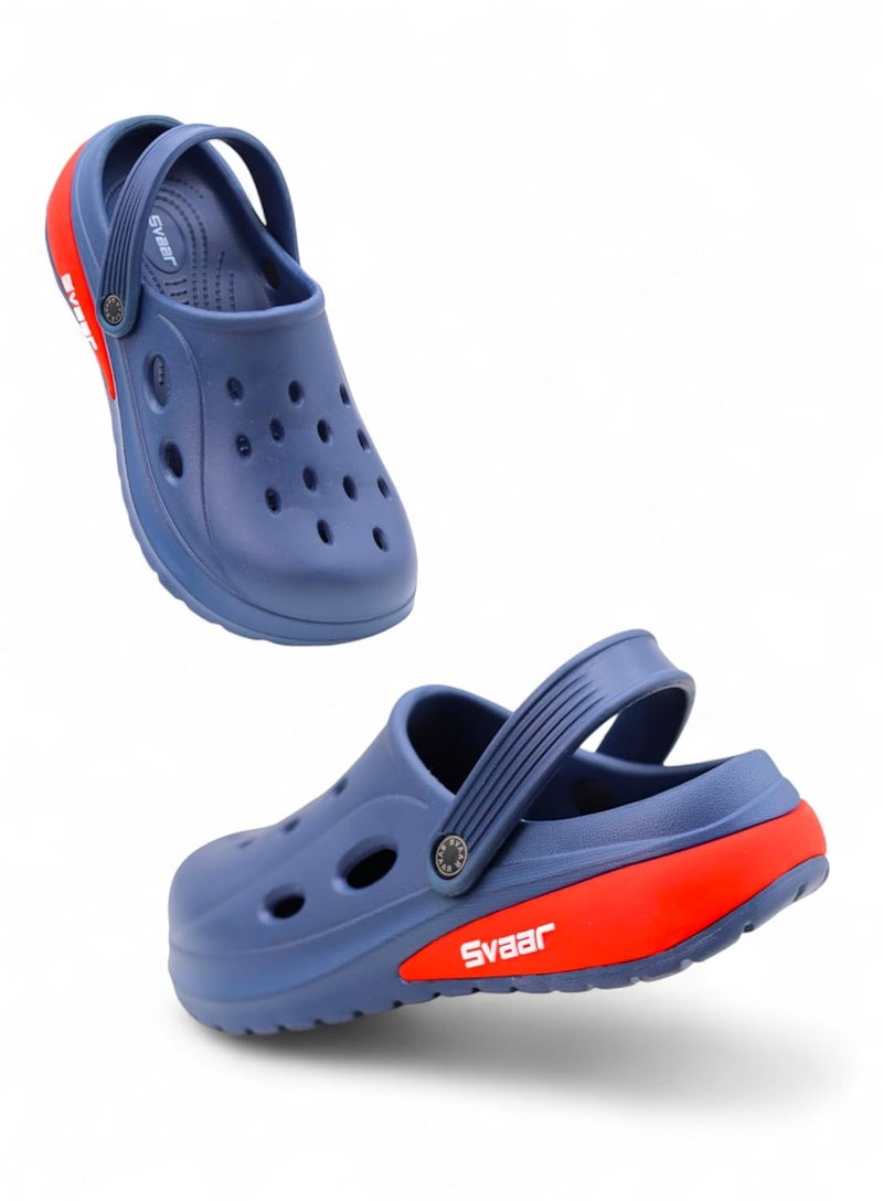 SVAAR صنادل سفار دريفت للرجال الكلاسيكية الرياضية القابلة للتعديل مع حزام خلفي مريح وخفيف الوزن ومضادة للانزلاق ومقاومة للماء باللون الأسود - Image 1