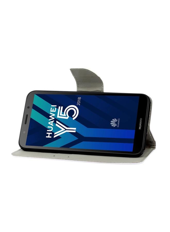 Green Tiger Case For Huawei Y5 2018 3D Colored Drawing Horizontal Flip PU Leather Case with Holder & Card Slots & Wallet - Image 5