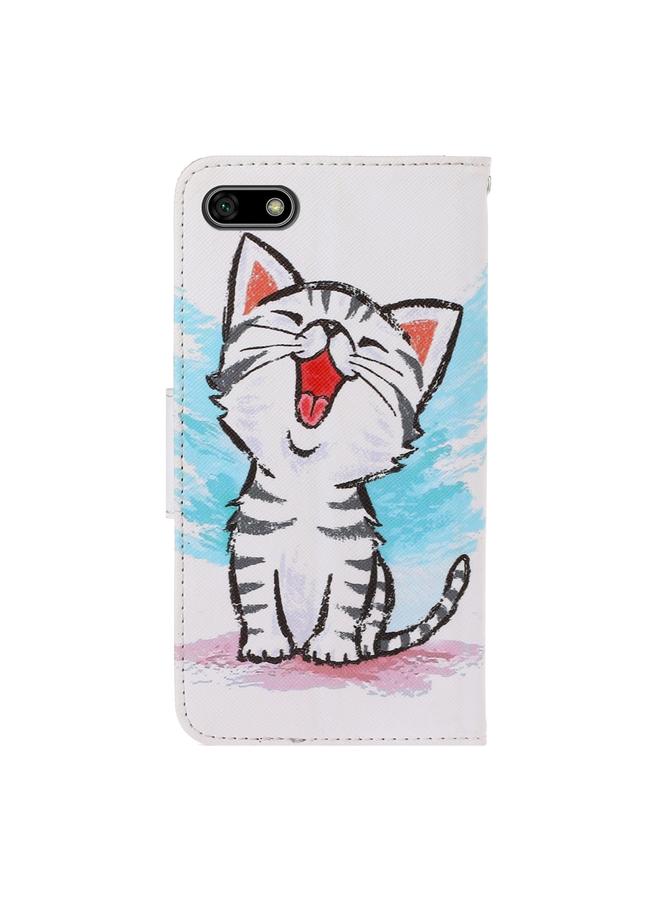 Green Tiger Case For Huawei Y5 2018 3D Colored Drawing Horizontal Flip PU Leather Case with Holder & Card Slots & Wallet - Image 3