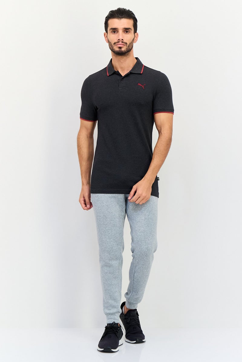 PUMA Men Sportswear Fit Short Sleeves Outdoor Polo Shirt, Charcoal - Image 4