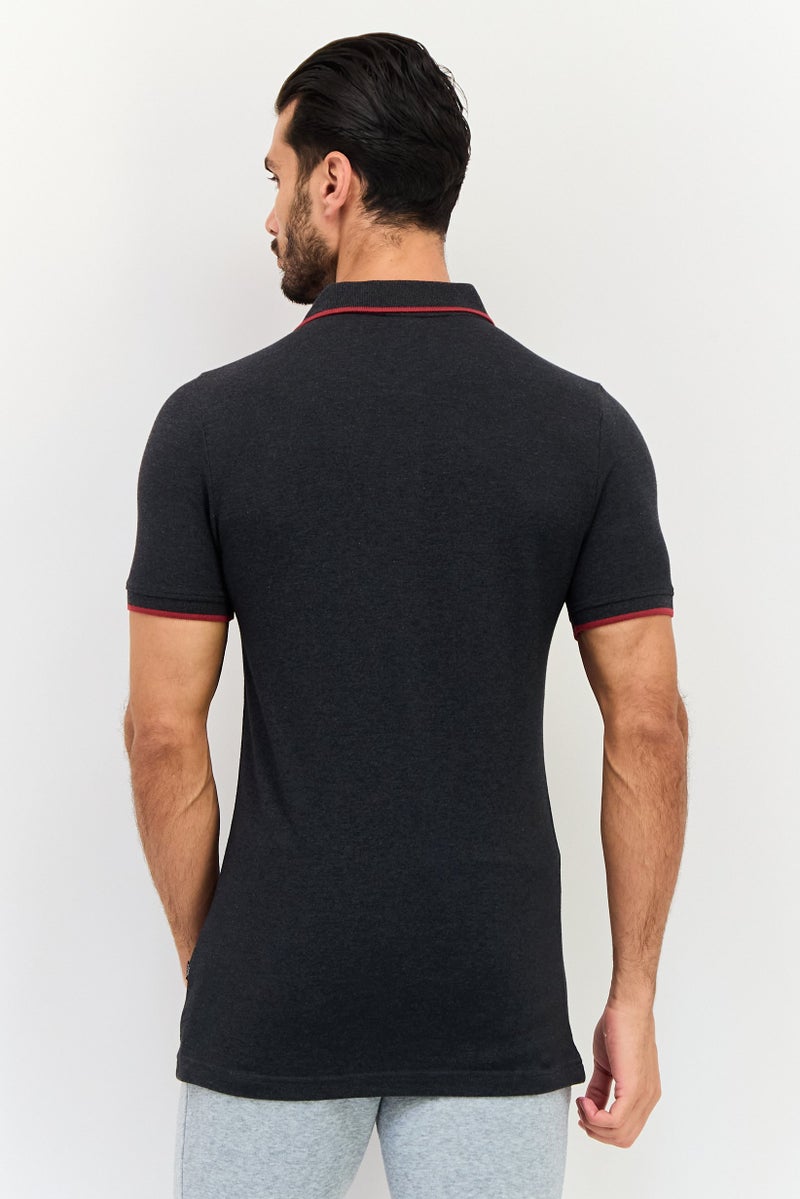 PUMA Men Sportswear Fit Short Sleeves Outdoor Polo Shirt, Charcoal - Image 3