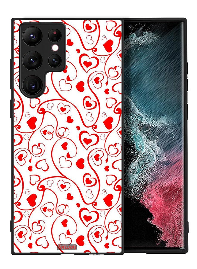 Tolwak Samsung Galaxy S22 Ultra 5G Protective Case Cover Hearts Pattern - Image 2