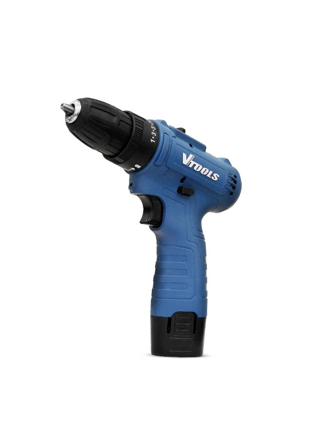 VTOOLS 12V Cordless Drill Driver with 2×1300mAh Batteries - Image 2