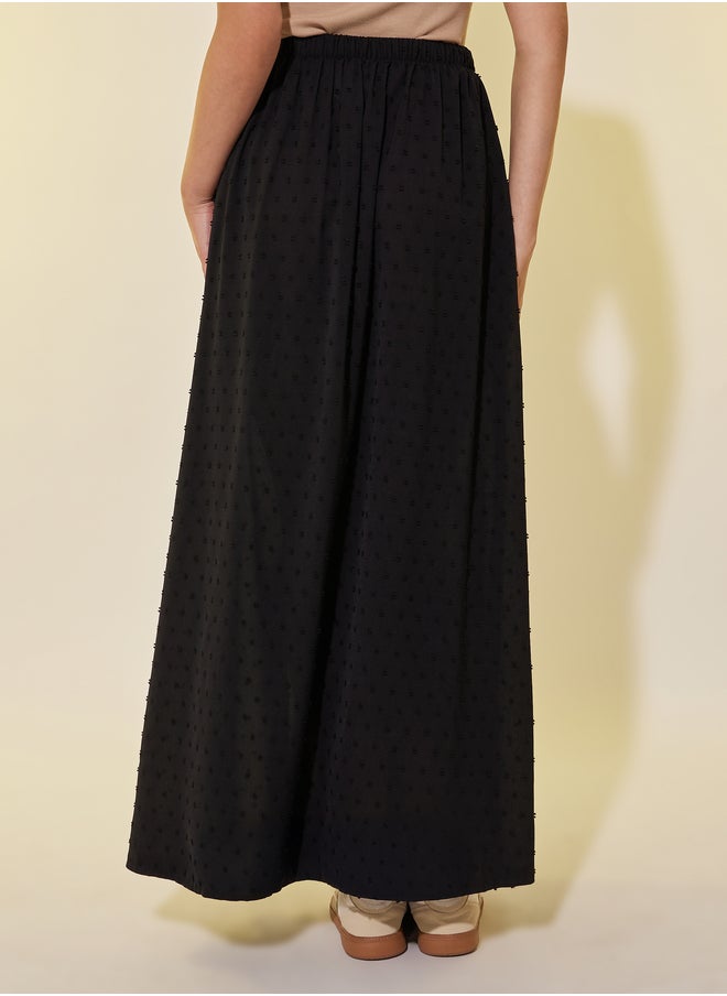 Take Two Dobby Drawstring Waist A-Line Maxi Skirt  - Image 4