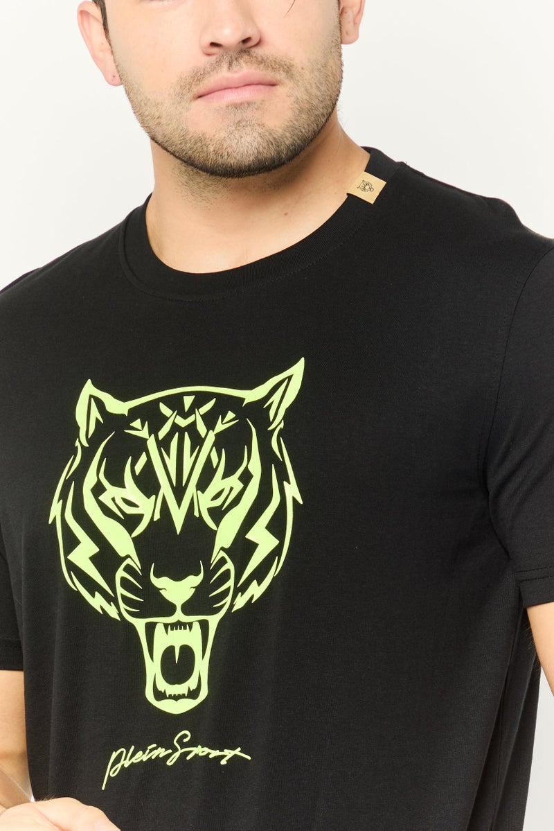 PHILIPP PLEIN Plein Sport Men Sportswear Fit Short Sleeves Outdoor T-Shirt, Black - Image 3