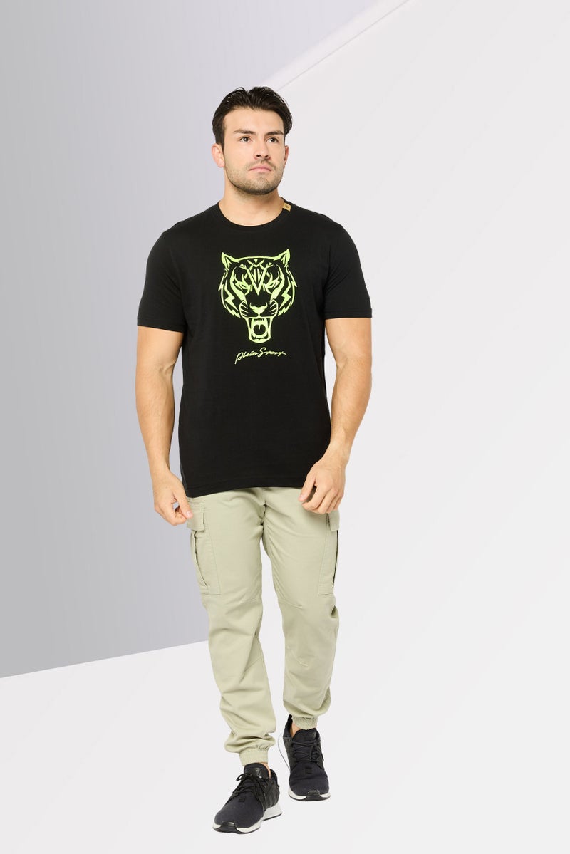 PHILIPP PLEIN Plein Sport Men Sportswear Fit Short Sleeves Outdoor T-Shirt, Black - Image 4