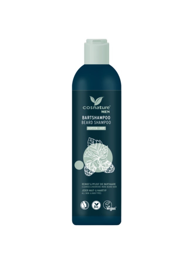 cosnature Natural Beard Shampoo – Nourishing & Refreshing with Hop Cone Extract – 250 ML – Made in Germany - Image 1