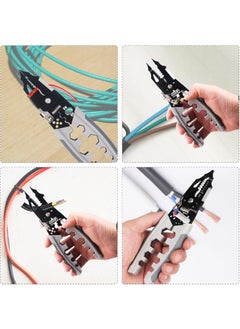 Abhaymart Abhaymart 28IN1 Wire Stripper and Cutter Multifunctional Tool Chromium Vanadium Steel Cutting Crimping for Electrician Stainless Puller Plier Cable Looping Splitting Stripping  - Image 5